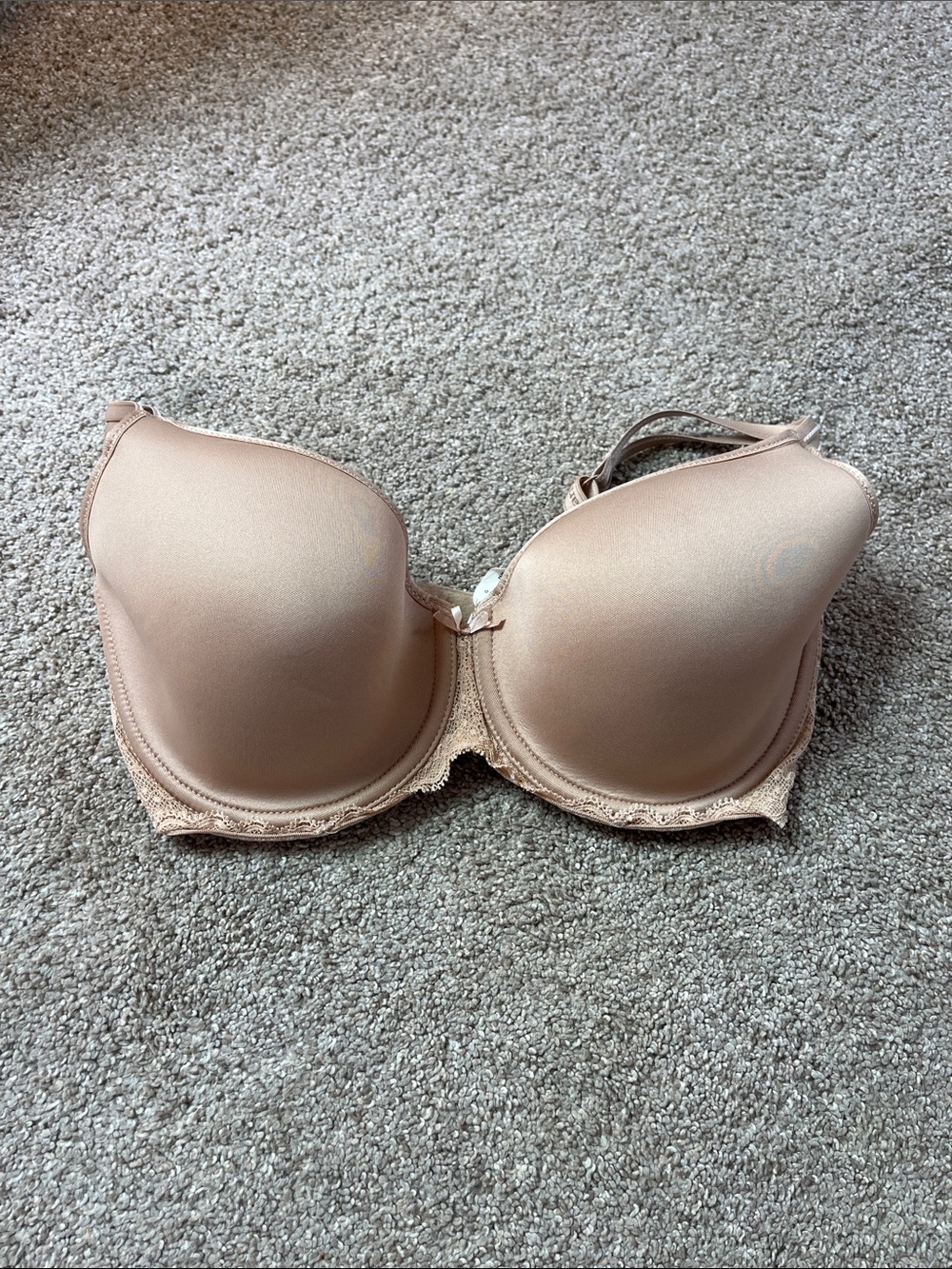 Chantelle 30DDDD Nude/Toast Split Chevron Signature Strap Triple Hook Bra